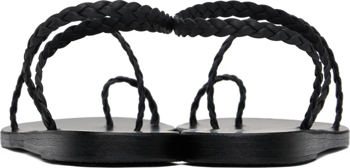 Ancient Greek Sandals Black Eleftheria Sandals - Image 2