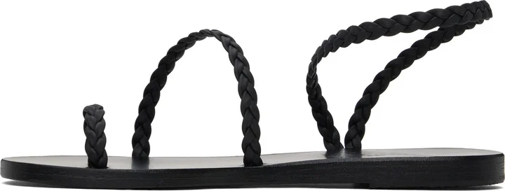 Ancient Greek Sandals Black Eleftheria Sandals - Image 3