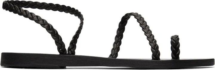 Ancient Greek Sandals Black Eleftheria Sandals