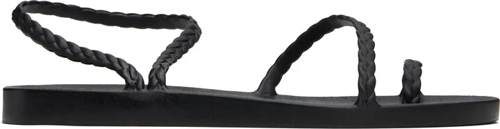 Ancient Greek Sandals Black Eleftheria Sandals