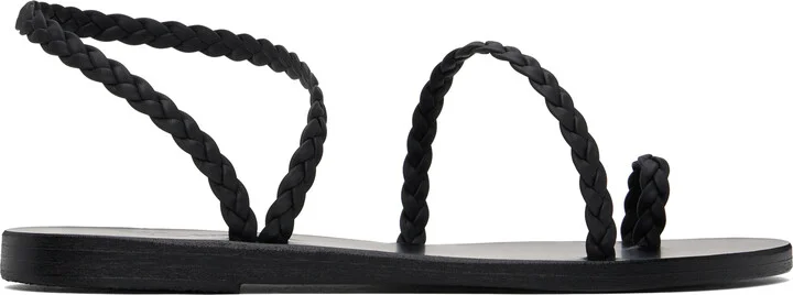 Ancient Greek Sandals Black Eleftheria Sandals