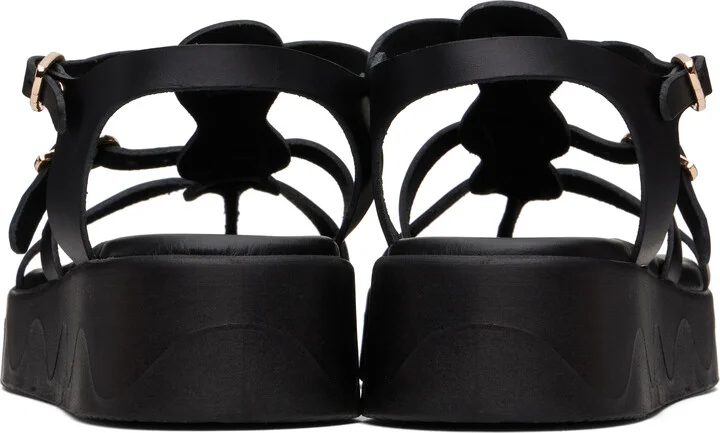 Ancient Greek Sandals Black Grace Kelly Wave Sandals - Image 2