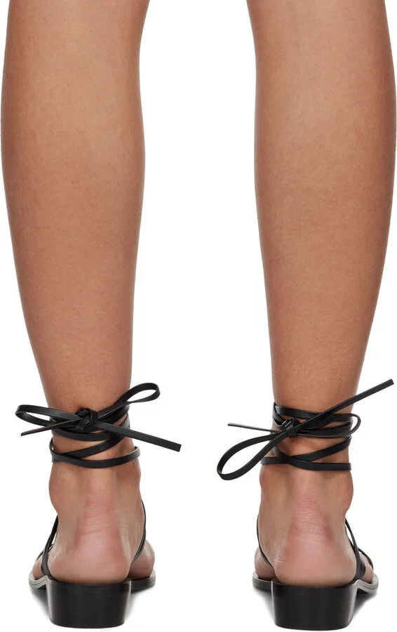 Ancient Greek Sandals Black Hara Sandals - Image 2