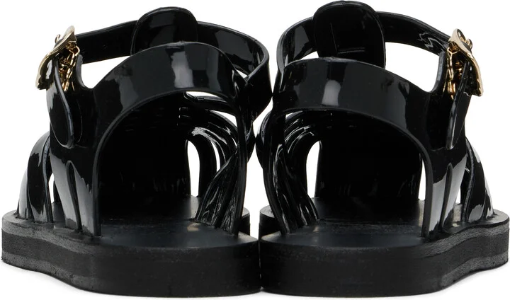 Ancient Greek Sandals Black Homeria Jelly Sandals - Image 2