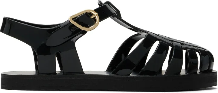 Ancient Greek Sandals Black Homeria Jelly Sandals