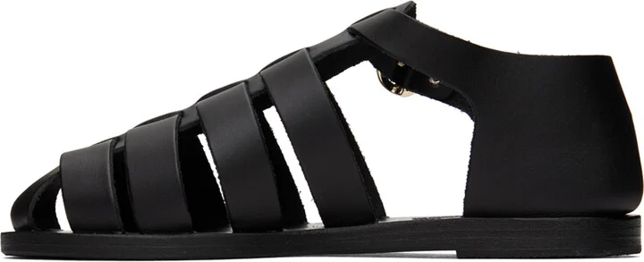 Ancient Greek Sandals Black Homeria Sandals - Image 3