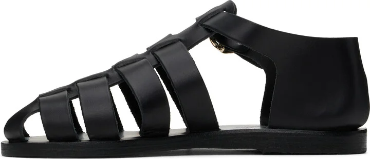Ancient Greek Sandals Black Homeria Sandals - Image 3