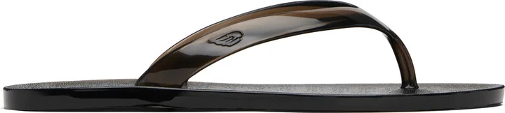 Ancient Greek Sandals Black Jelly Flip-Flops