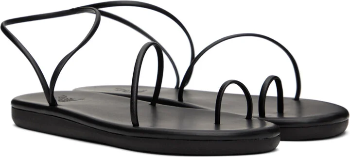 Ancient Greek Sandals Black Kansiz Sandals - Image 4