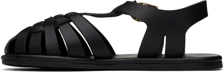 Ancient Greek Sandals Black Karina Sandals - Image 3