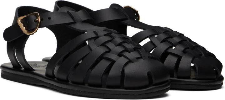 Ancient Greek Sandals Black Karina Sandals - Image 4