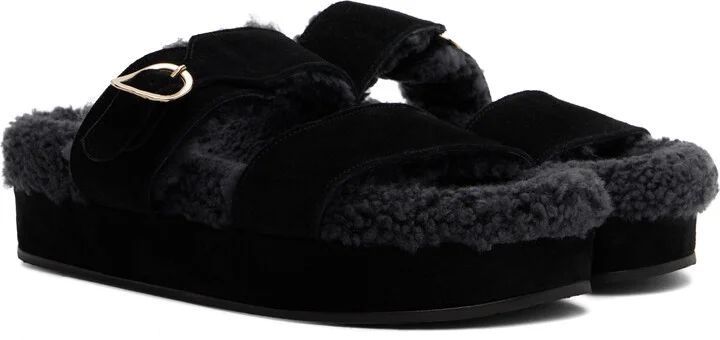 Ancient Greek Sandals Black Latria 2Flatform Sandals - Image 4