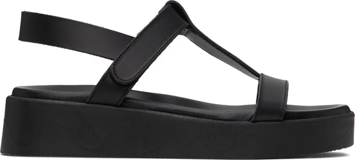 Ancient Greek Sandals Black Myrto Sandals