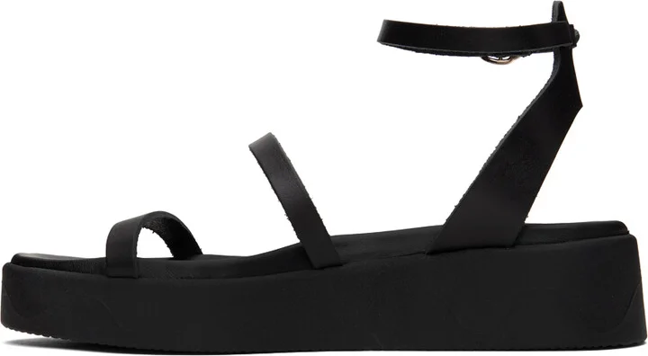 Ancient Greek Sandals Black Nassida Sandals - Image 3