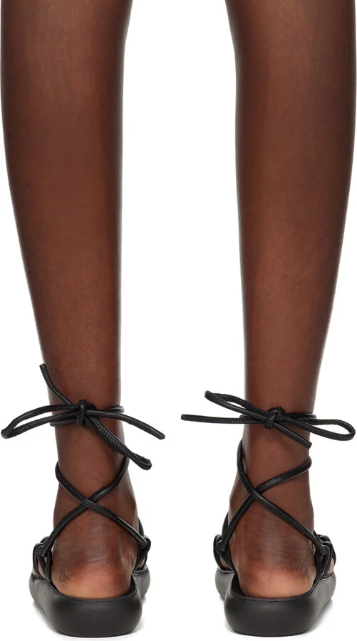 Ancient Greek Sandals Black Nice Sandals - Image 2