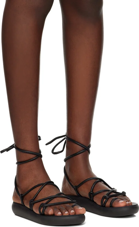 Ancient Greek Sandals Black Nice Sandals - Image 4