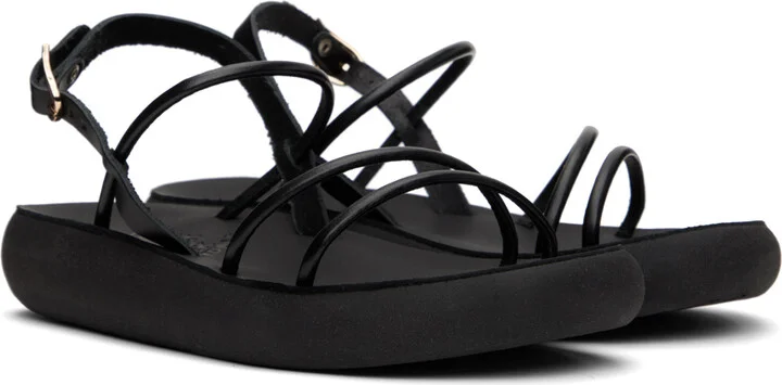 Ancient Greek Sandals Black Polis Sandals - Image 4