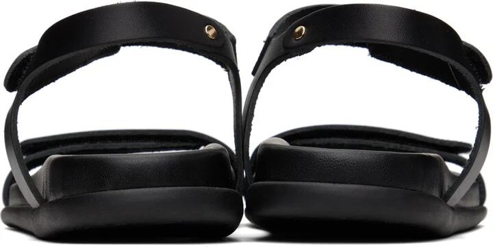 Ancient Greek Sandals Black Poros Sandals - Image 2