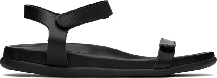 Ancient Greek Sandals Black Poros Sandals