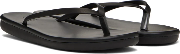 Ancient Greek Sandals Black Saionara Flip-Flops - Image 4