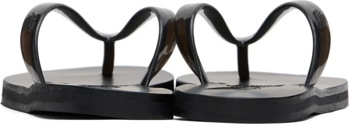 Ancient Greek Sandals Black Saionara Jelly Flip-Flops - Image 2