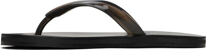 Ancient Greek Sandals Black Saionara Jelly Flip-Flops - Image 3