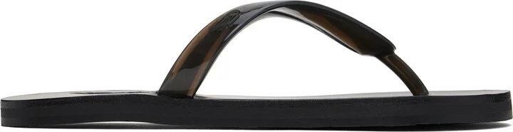 Ancient Greek Sandals Black Saionara Jelly Flip-Flops
