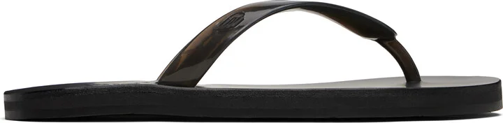 Ancient Greek Sandals Black Saionara Jelly Flip-Flops
