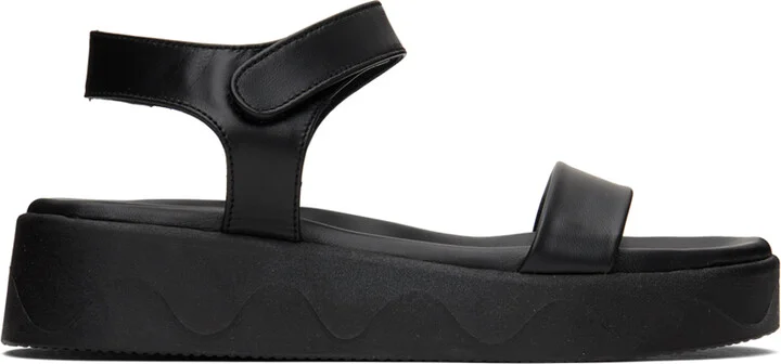 Ancient Greek Sandals Black Salamina Sandals