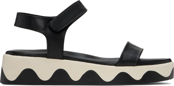 Ancient Greek Sandals Black Salamina Sandals