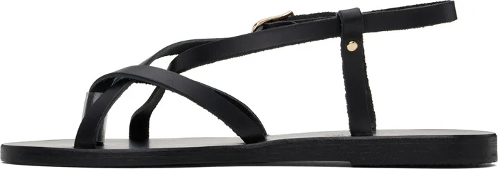 Ancient Greek Sandals Black Semele Sandals - Image 3