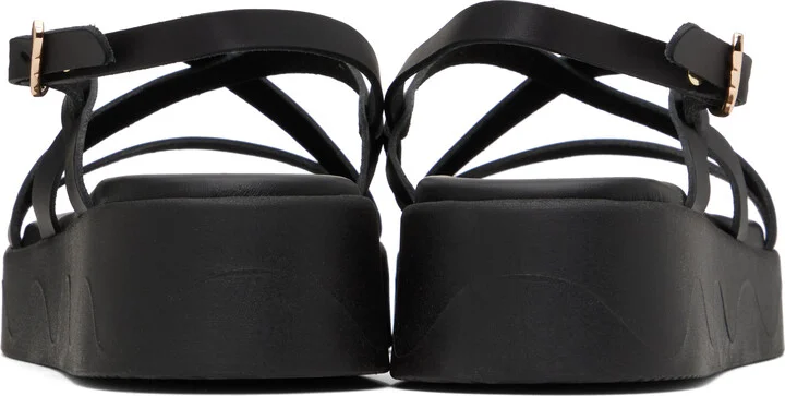 Ancient Greek Sandals Black Silia Sandals - Image 2