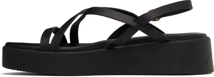 Ancient Greek Sandals Black Silia Sandals - Image 3