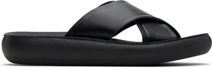 Ancient Greek Sandals Black Thais Comfort Sandals