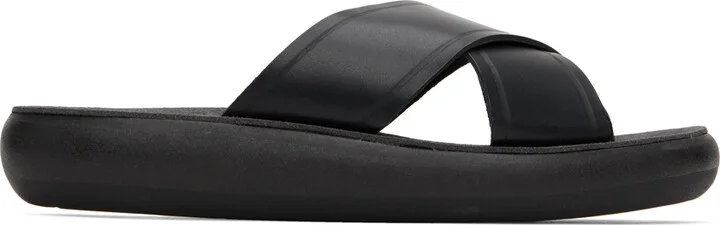 Ancient Greek Sandals Black Thais Comfort Sandals