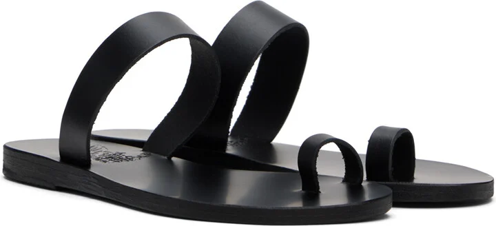 Ancient Greek Sandals Black Thalia Sandals - Image 4