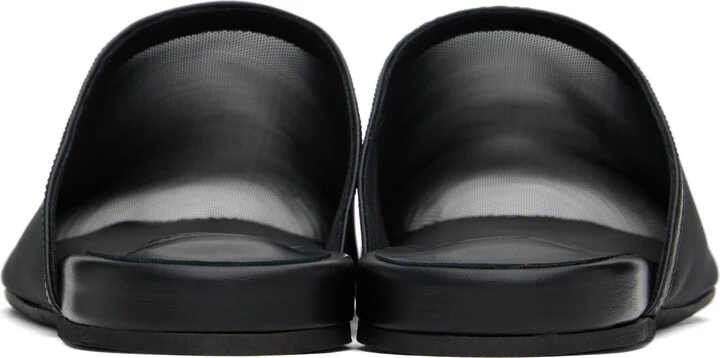 Ancient Greek Sandals Black 'The Slipper' Mules - Image 2