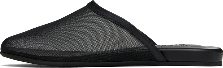 Ancient Greek Sandals Black 'The Slipper' Mules - Image 3