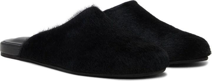 Ancient Greek Sandals Black 'The Slipper' Slippers - Image 4