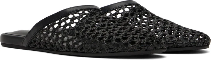 Ancient Greek Sandals Black 'The Slipper' Slippers - Image 4