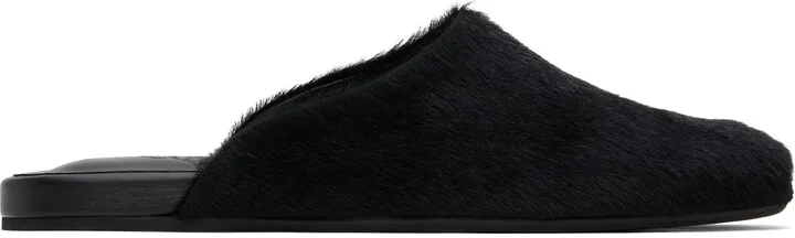 Ancient Greek Sandals Black 'The Slipper' Slippers