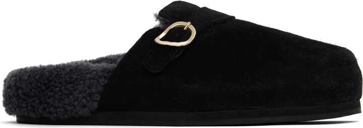 Ancient Greek Sandals Black Vasilitsa Slip-on Loafers