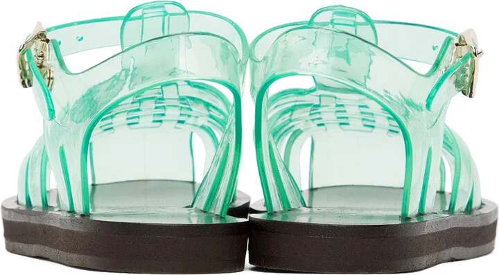 Ancient Greek Sandals Blue Homeria Jelly Sandals - Image 2