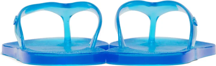 Ancient Greek Sandals Blue Jelly Flip-Flops - Image 2