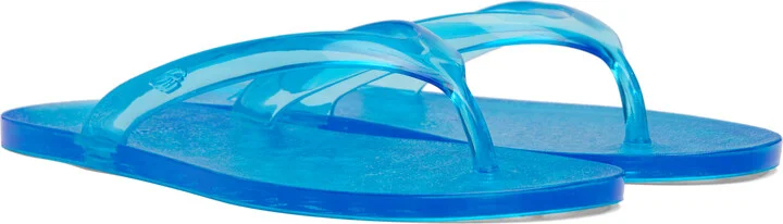 Ancient Greek Sandals Blue Jelly Flip-Flops - Image 4
