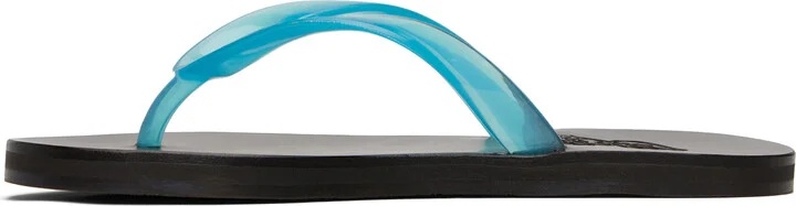 Ancient Greek Sandals Blue Saionara Jelly Flip-Flops - Image 3