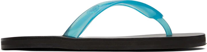 Ancient Greek Sandals Blue Saionara Jelly Flip-Flops