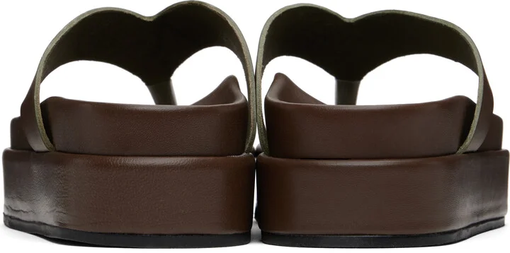 Ancient Greek Sandals Brown Charys 2flatform Flip-Flops - Image 2