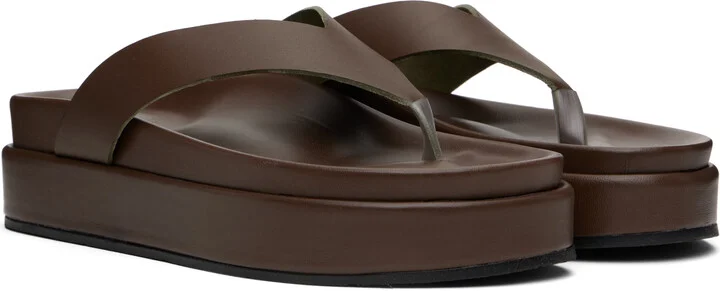 Ancient Greek Sandals Brown Charys 2flatform Flip-Flops - Image 4