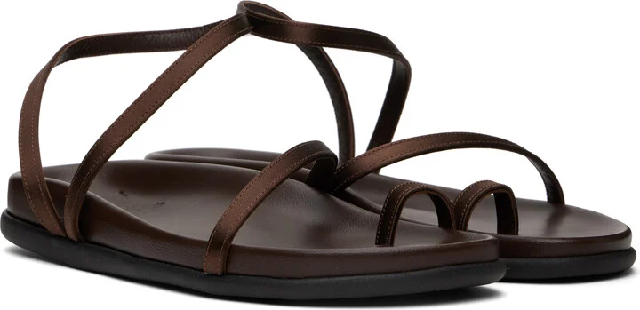 Ancient Greek Sandals Brown Eleftheria Footbed Sandals - Image 4